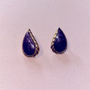 Vintage Purple Raindrop earrings.